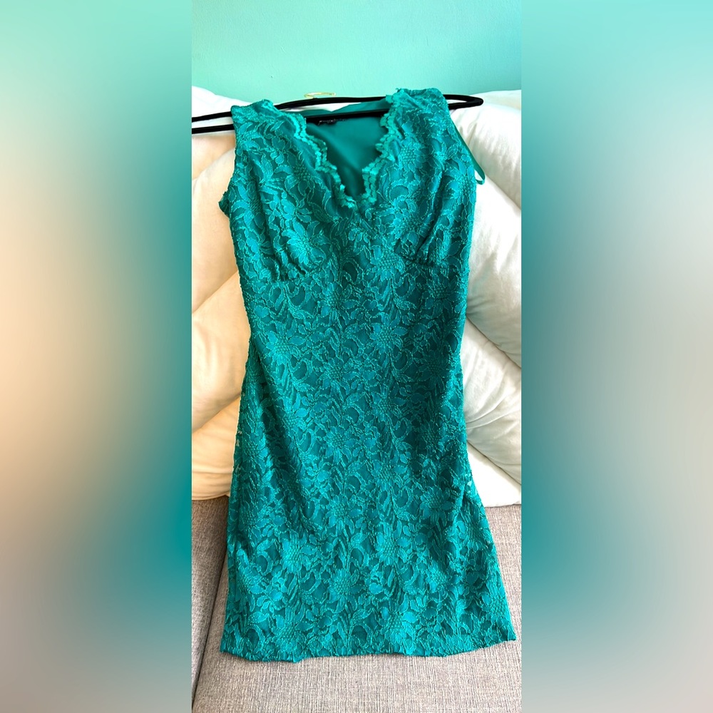 Green color dress